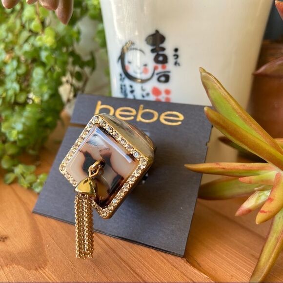 Silver Animal Print ResinTassel bebe Statement Ring $16 each or bundle 3 for $25 - Picture 5 of 7